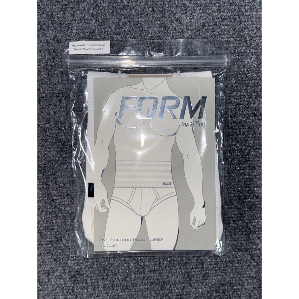 FORM by 2(x)ist Mens Contour Pouch Brief White Compression Underwear 4503 Medium